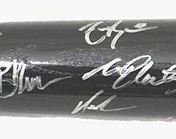 Sports-Autographs St. Louis Cardinals 2016 Team Signed Autographed Rawling Pro Black Baseball Bat - 17 Autographs Authenticated Ink COA