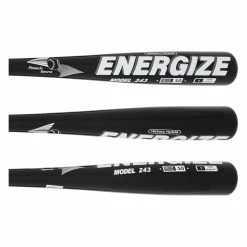 Washable BamBooBat Pinnacle Energize III Bamboo/Hickory Wood BBCOR Baseball Bat: ENZ-HBBB-243 Black For Reusable | BaseBall Bat Gear Shop