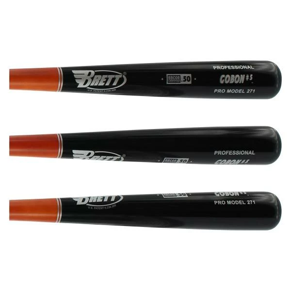 Durable And Easy To Clean Brett Bros. GOBON Wood Baseball Bat: GOBON271 Adult Black, Brown - Baseballbatgear.shop