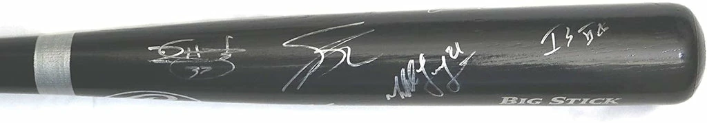 Sports-Autographs Cincinnati Reds 2018 Team Signed Autographed Rawlings Black Baseball Bat - 13 Autographs - Image 2