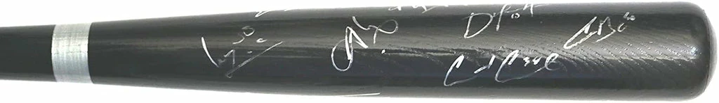 Sports-Autographs Cincinnati Reds 2018 Team Signed Autographed Rawlings Black Baseball Bat - 13 Autographs - Image 3