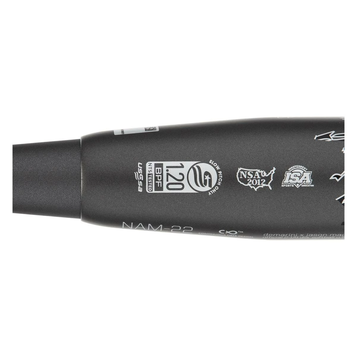 Cheap 2022 DeMarini Nautalai Jason Magnum 12" Endload USSSA 240 Slow Pitch Softball Bat: WTDXNAM22 Black, Grey - Official Site - BaseBall Bat Gear Shop - Baseballbatgear.shop - Image 3