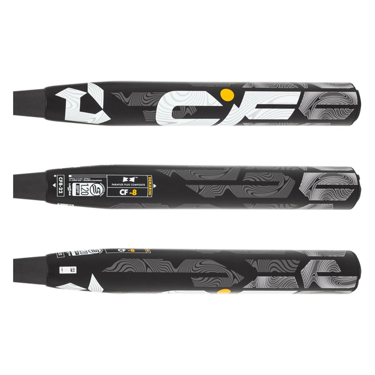 Exquisite Fashion 2022 DeMarini CF -8 Fastpitch Softball Bat: WTDXCF822 Black, Gold, Grey | On Sale BaseBall Bat Gear Shop