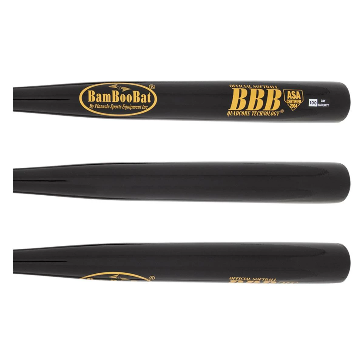 BaseBall Bat Gear Shop's Online BamBooBat Bamboo Wood ASA Slow Pitch Softball Bat: HNBB34S Natural/Black Black, Natural Delivery