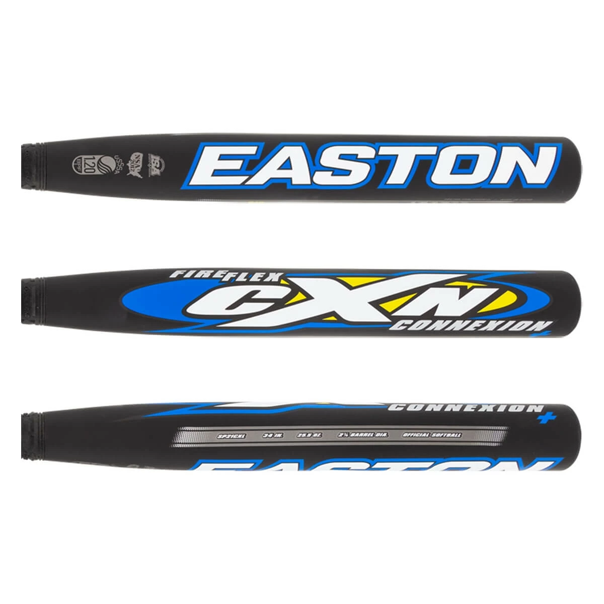 Perfect For Daily Use | Buy Easton Fire Flex CXN 13" Loaded USSSA Slow Pitch Softball Bat: SP21CXL Black, Blue Online At Best Price