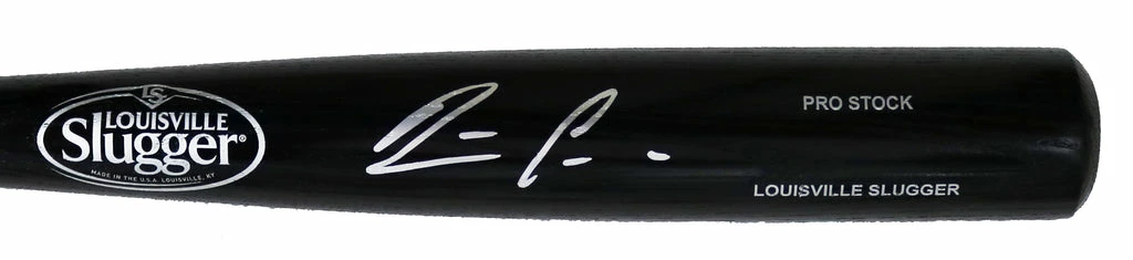 Sports-Autographs Ronald Acuna Jr. Atlanta Braves Signed Autographed Louisville Slugger Black Bat Heritage Authentication COA