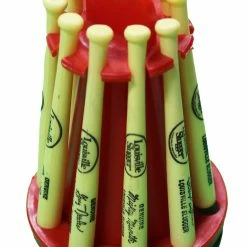 Sports-Autographs Vintage 1970's Louisville Slugger Mini Bat Rack Bank - Mickey Mantle