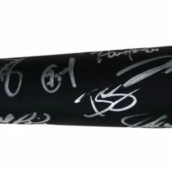 Sports-Autographs Detroit Tigers 2015 Team Signed Autographed Youth Black Baseball Bat Authenticated Ink COA - Miguel Cabrera
