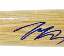 Sports-Autographs Mike Trout And Shohei Ohtani Los Angeles Angels Signed Autographed Louisville Slugger Natural Bat Heritage Authentication COA