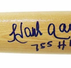 Sports-Autographs Hank Aaron Atlanta Braves Signed Autographed Louisville Slugger Natural Bat Heritage Authentication COA
