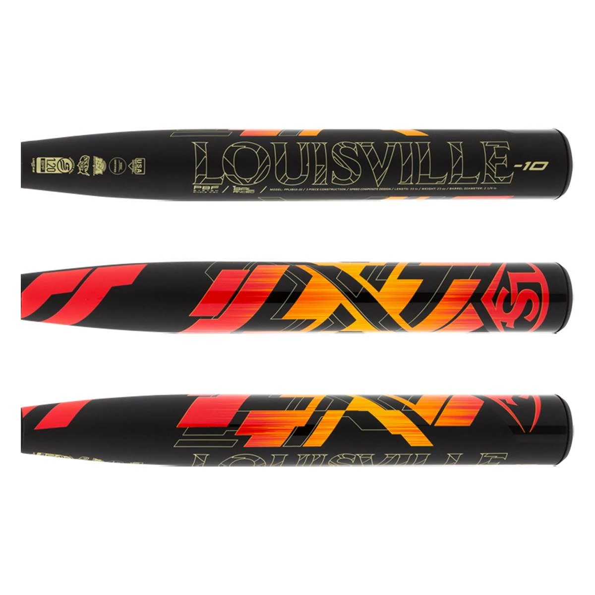 Shop The Latest 2022 Louisville Slugger LXT -10 Fastpitch Softball Bat: WBL2543010 Black, Red, Yellow, Free Shipping, Shop Now!