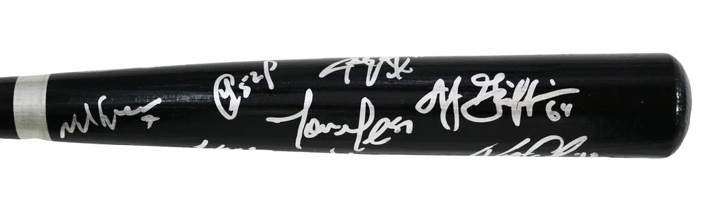 Sports-Autographs Oakland Athletics 2013 Signed Autographed Rawlings Big Stick Black Bat 12 Autographs Authenticated Ink COA - Image 3