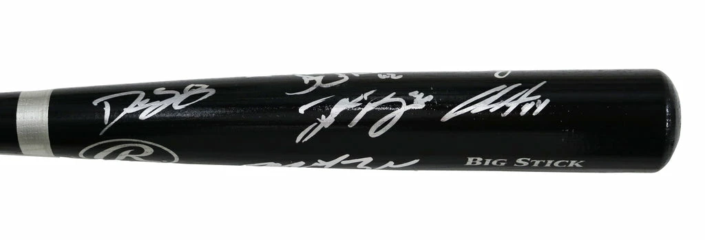 Sports-Autographs Oakland Athletics 2013 Signed Autographed Rawlings Big Stick Black Bat 12 Autographs Authenticated Ink COA - Image 5