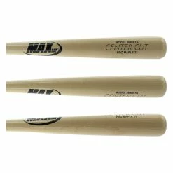 Washable Max Bat Center Cut Rock Maple Wood Baseball Bat: JBMB1N Natural For Reusable | BaseBall Bat Gear Shop