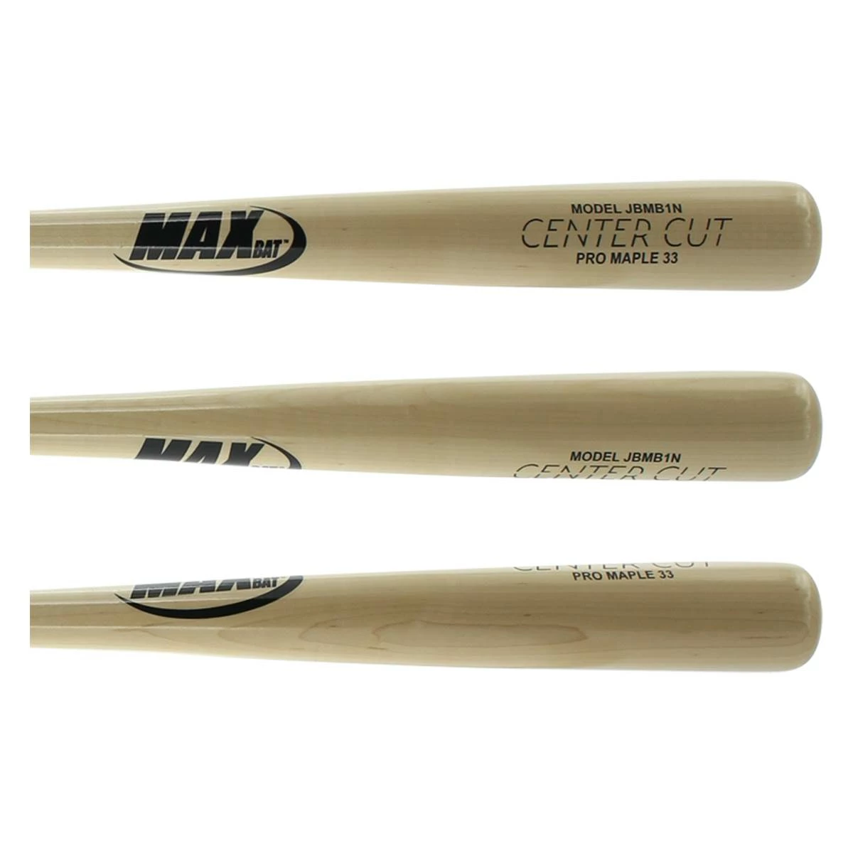 Washable Max Bat Center Cut Rock Maple Wood Baseball Bat: JBMB1N Natural For Reusable | BaseBall Bat Gear Shop