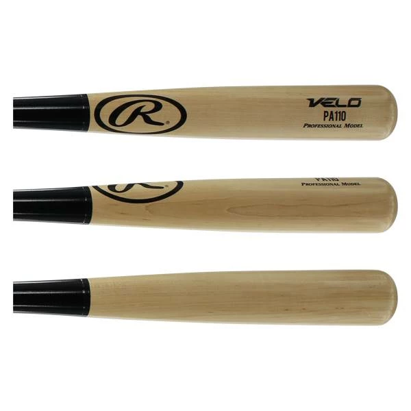 Good Quality And Cheap Rawlings VELO Maple Wood Baseball Bat: PA110 Adult Black, Natural
