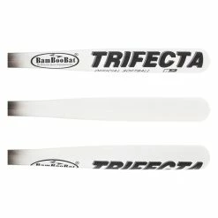 Baseballbatgear.shop BamBooBat Trifecta Wood Slow Pitch Softball Bat: TRI-HBBW Black, White Is Reusable And Easy To Clean
