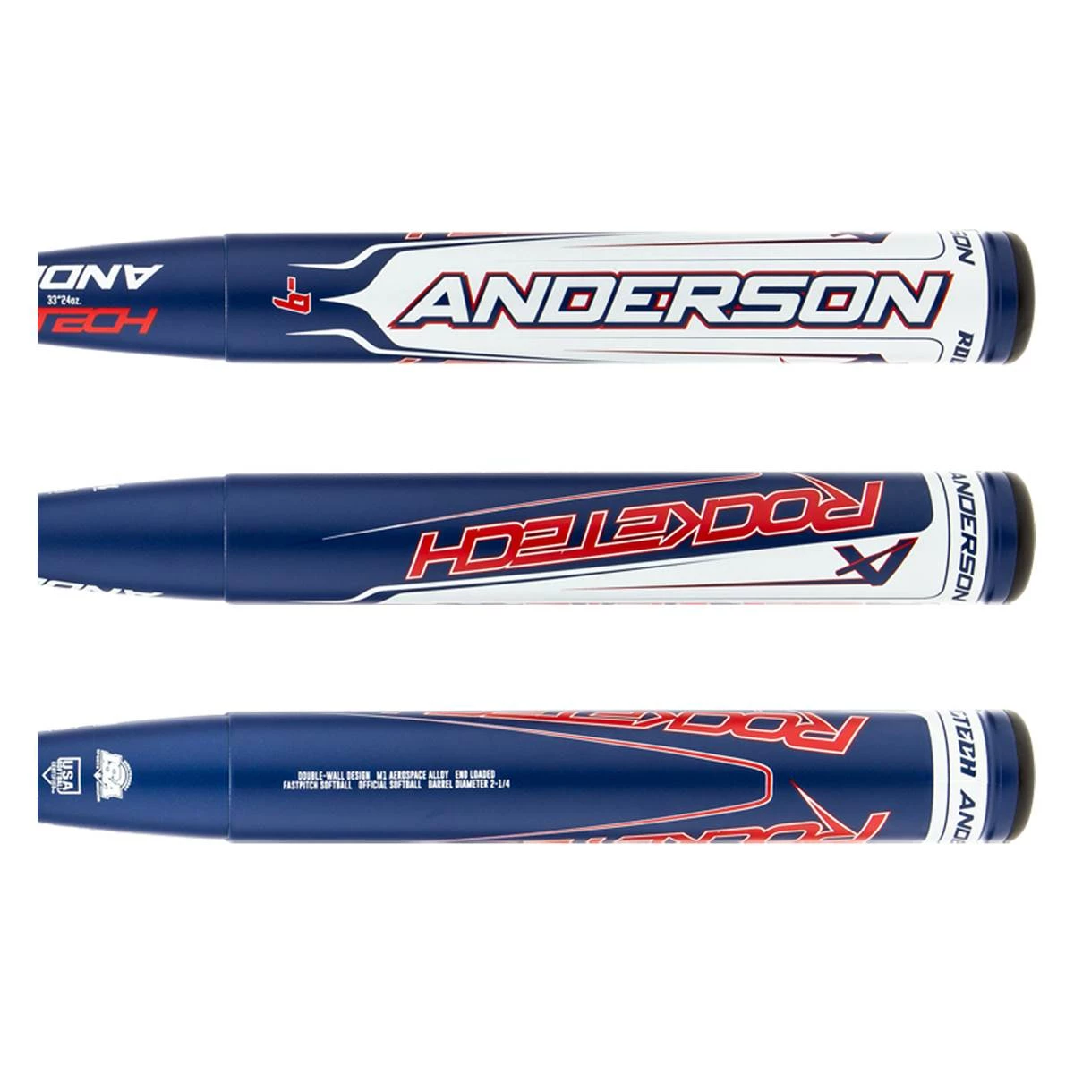 2022 Anderson Rocketech -9 Fastpitch Softball Bat: FPRT22 Blue, Red, White Quality And Evaluation Are Very Good - BaseBall Bat Gear Shop - Image 3