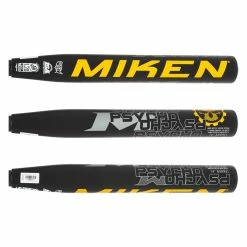 Promotional New Design Miken Psycho 14" Balanced USSSA 240 Slow Pitch Softball Bat: MPY21U Black, Gold, Grey - Baseballbatgear.shop