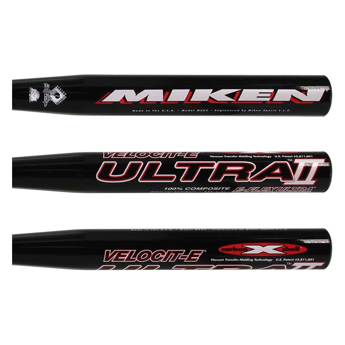 Miken Ultra II 13.5" Senior Slow Pitch Softball Bat: MSU2 Black Use Retro Series With Fashion Elements That Focus On Color And Material