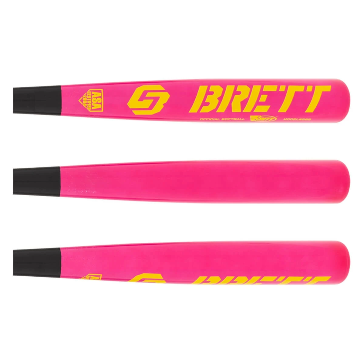 Buy Fashion And Surprise Gifts Brett Bros. GB5 Superlight Wood ASA Softball Bat: GB5SB Neon Rose Pink Black, Pink, Yellow In Baseballbatgear.shop