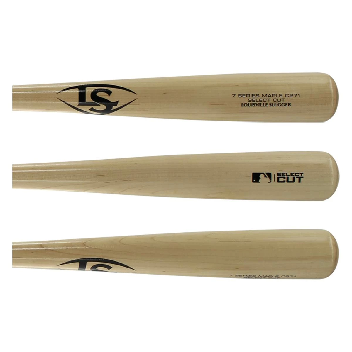 Louisville Slugger Select Cut C271 Series 7 Maple Wood Baseball Bat: WTLW7M271A20 Natural At Discount Price BaseBall Bat Gear Shop