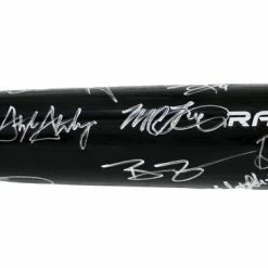 Sports-Autographs Washington Nationals 2016 Team Signed Autographed Rawlings Pro Black Baseball Bat Authenticated Ink COA Harper Strasburg