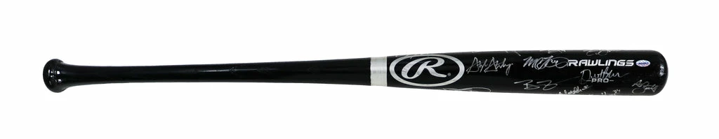 Sports-Autographs Washington Nationals 2016 Team Signed Autographed Rawlings Pro Black Baseball Bat Authenticated Ink COA Harper Strasburg - Image 5