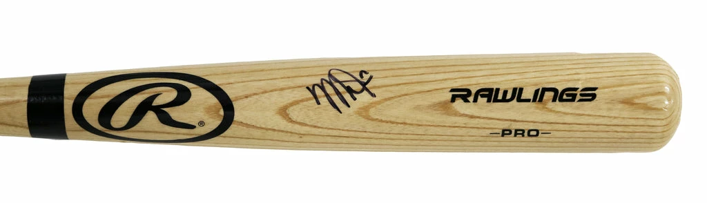 Sports-Autographs Mike Trout Los Angeles Angels Signed Autographed Rawlings Pro Natural Bat Global COA