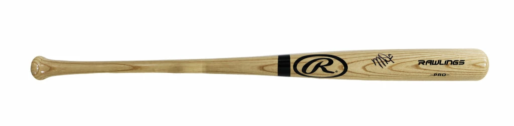 Sports-Autographs Mike Trout Los Angeles Angels Signed Autographed Rawlings Pro Natural Bat Global COA - Image 2